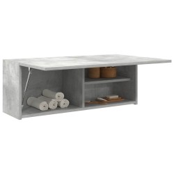 Armoire murale de bain gris béton 80x25x30 cm bois d'ingénierie 615190615190