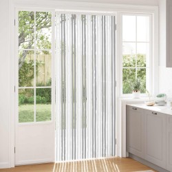Rideau anti-insectes en chenille Gris clair et blanc 615191615191