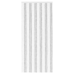 Rideau anti-insectes en chenille Gris clair et blanc 615191615191