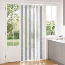 Rideau anti-insectes en chenille Gris et blanc 100 x 230 cm 615192615192