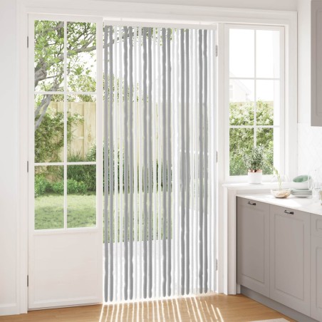 Rideau anti-insectes en chenille Gris et blanc 100 x 230 cm 615192615192