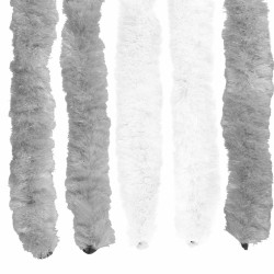 Rideau anti-insectes en chenille Gris et blanc 100 x 230 cm 615192615192