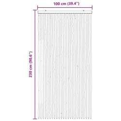 Rideau anti-insectes en chenille Gris et blanc 100 x 230 cm 615192615192