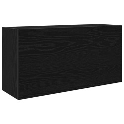 Armoire murale de bain noir 80x25x40 cm bois d'ingénierie 615193615193
