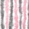 Rideau anti-mouches gris argenté et rose 56x185 cm chenille 615194615194