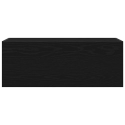Armoire murale de bain noir 80x25x30 cm bois d'ingénierie 615196615196