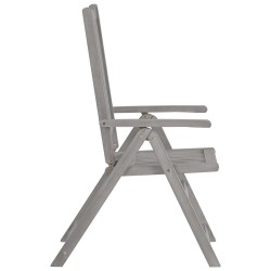 Chaises inclinables de jardin lot de 6 Gris Bois solide acacia 615197615197