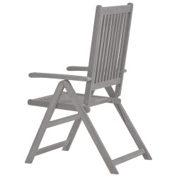 Chaises inclinables de jardin lot de 6 Gris Bois solide acacia 615197615197