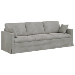 Canapé Gris clair 228 x 78 x 80 cm Velours 615199615199