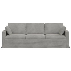 Canapé Gris clair 228 x 78 x 80 cm Velours 615199615199