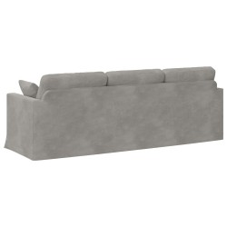 Canapé Gris clair 228 x 78 x 80 cm Velours 615199615199