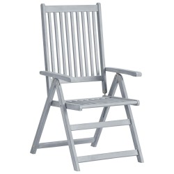 Chaises inclinables de jardin lot de 6 et coussins Bois acacia 615201615201