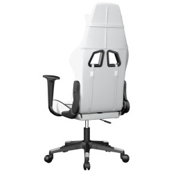 Chaise de jeu Blanc et noir Similicuir 615203615203