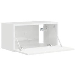 Meuble TV mural Montage mural Blanc Brillant 60 x 31 x 29,5 cm 615204615204