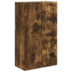 Meuble TV mural Chêne fumé 59,5 x 31 x 100 cm Bois d'ingénierie 615205615205