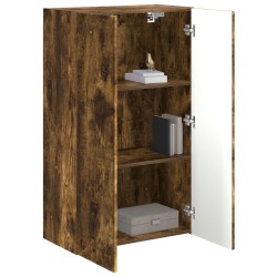 Meuble TV mural Chêne fumé 59,5 x 31 x 100 cm Bois d'ingénierie 615205615205