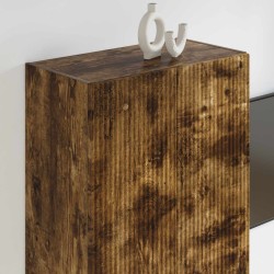 Meuble TV mural Chêne fumé 59,5 x 31 x 100 cm Bois d'ingénierie 615205615205