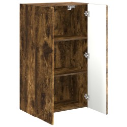 Meuble TV mural Chêne fumé 59,5 x 31 x 100 cm Bois d'ingénierie 615205615205