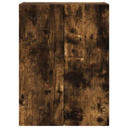 Meuble TV mural Chêne fumé 59,5 x 31 x 80 cm Bois d'ingénierie 615207615207