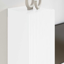 Meuble TV mural Montage mural Blanc Brillant 30 x 31 x 60 cm 615208615208