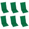 Chaises inclinables de jardin lot de 6 et coussins Bois acacia 615214615214