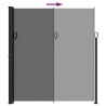 Auvent latéral rétractable anthracite 220x500 cm 615218615218