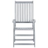 Chaises inclinables de jardin lot de 6 et coussins Bois acacia 615219615219