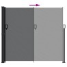 Auvent latéral rétractable noir 180x600 cm 615221615221