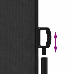 Auvent latéral rétractable noir 180x600 cm 615221615221