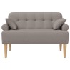 Canapé love seat avec capitonnage en boutons Taupe Tissu 615229615229