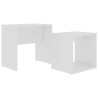 Ensemble de table basse Blanc 48x30x45 cm Bois d'ingénierie 615235615235