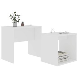 Ensemble de table basse Blanc 48x30x45 cm Bois d'ingénierie 615235615235
