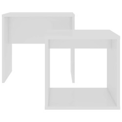 Ensemble de table basse Blanc 48x30x45 cm Bois d'ingénierie 615235615235