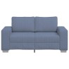 Canapé deux places bleu 160x77x82 cm en tissu velours côtelé 615236615236