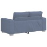 Canapé deux places bleu 160x77x82 cm en tissu velours côtelé 615236615236