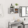 Armoire murale de bain gris béton 60x25x30 cm bois d'ingénierie 615245615245