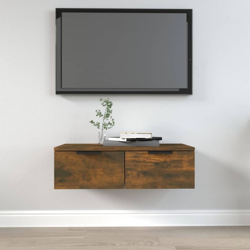 Armoire murale Chêne fumé 68x30x20 cm Bois d'ingénierie 615253615253