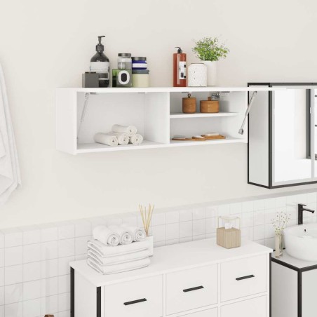 Armoire murale de bain blanc 100x25x30 cm bois d'ingénierie 615256615256