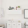 Armoire murale de bain blanc 100x25x30 cm bois d'ingénierie 615256615256