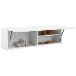 Armoire murale de bain blanc 100x25x30 cm bois d'ingénierie 615256615256