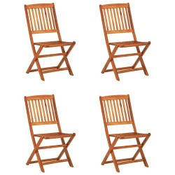 Ensemble de salle à manger de jardin 5 pcs en bois d'acacia massif 615264615264