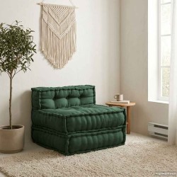Canapé modulaire vert 70x70x54 tissu 615268615268