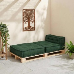 Canapé modulaire vert 70x70x54 tissu 615268615268