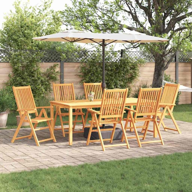 Ensemble de salle à manger pour jardin Pliable 7 pcs Marron 615271615271