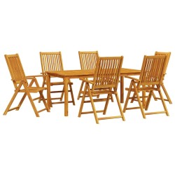 Ensemble de salle à manger pour jardin Pliable 7 pcs Marron 615271615271