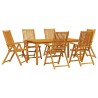 Ensemble de salle à manger pour jardin Pliable 7 pcs Marron 615271615271