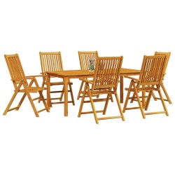 Ensemble de salle à manger pour jardin Pliable 7 pcs Marron 615271615271