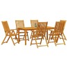Ensemble de salle à manger pour jardin Pliable 7 pcs Marron 615271615271