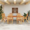 Ensemble de salle à manger pour jardin Pliable 7 pcs Marron 615271615271