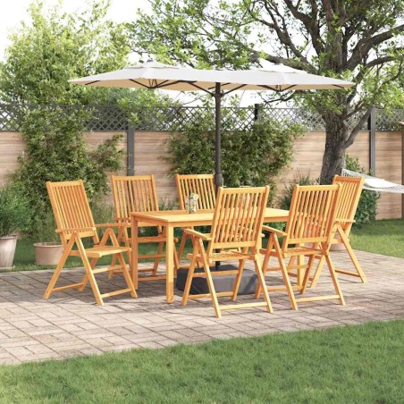 Ensemble de salle à manger pour jardin Pliable 7 pcs Marron 615272615272